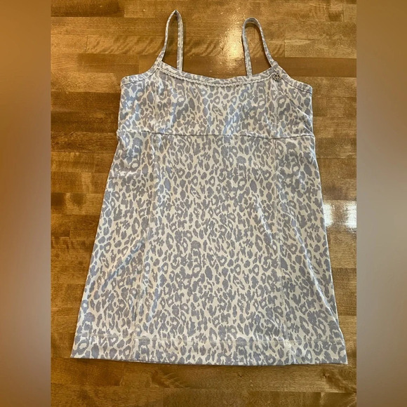 JUICY COUTURE Grey Leopard Print Athletic Tank Top Medium - Picture 3 of 10